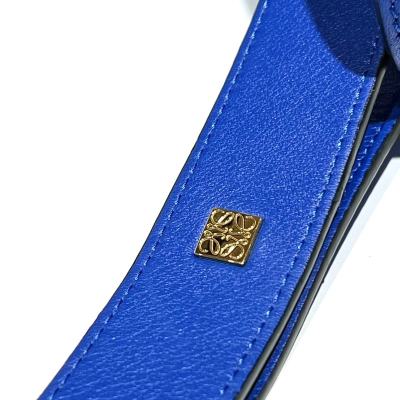 【美收精品】Loewe Loewe Anagram hmmock肩带皮革蓝色 88-759-13