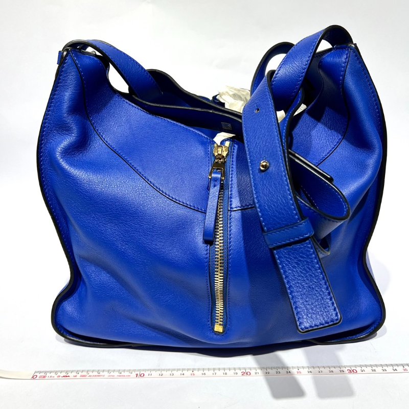 【美收精品】Loewe Loewe Anagram hmmock肩带皮革蓝色 88-759-17