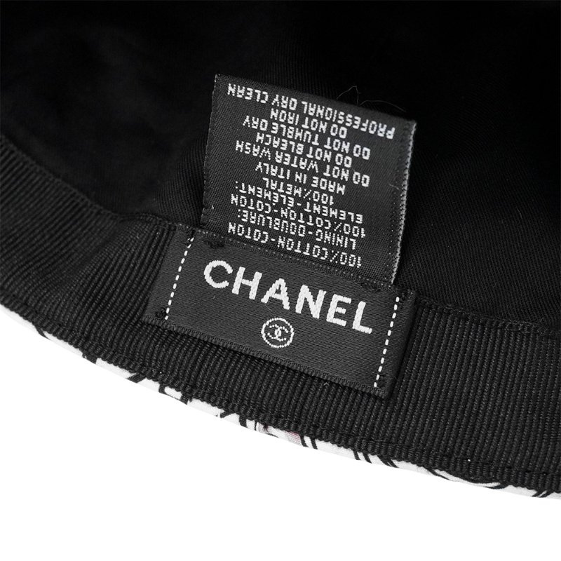 Chanel 塗鴨棉布棒球帽(白/粉)-4