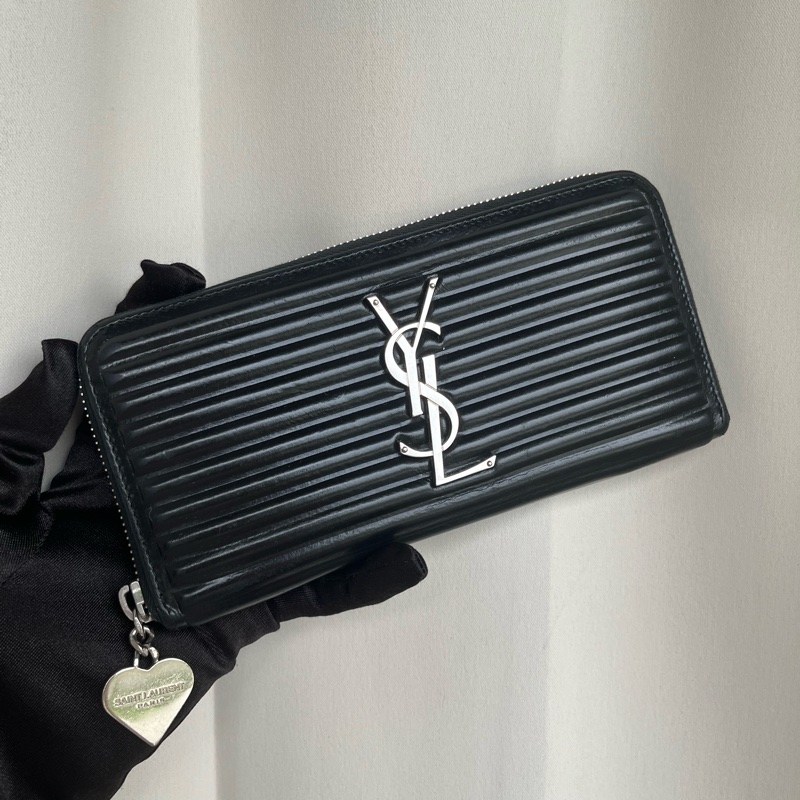 「🍖中秋檔期下殺🍖」（全配）YSL 熱門爆款 黑長夾 錢包 皮夾-1