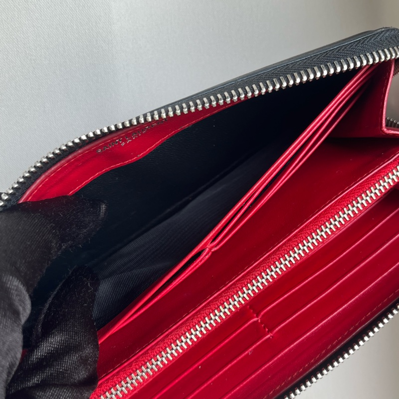 「🍖中秋檔期下殺🍖」（全配）YSL 熱門爆款 黑長夾 錢包 皮夾-8