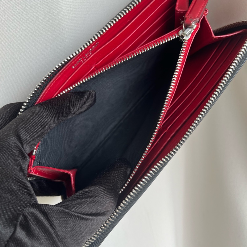 「🍖中秋檔期下殺🍖」（全配）YSL 熱門爆款 黑長夾 錢包 皮夾-10