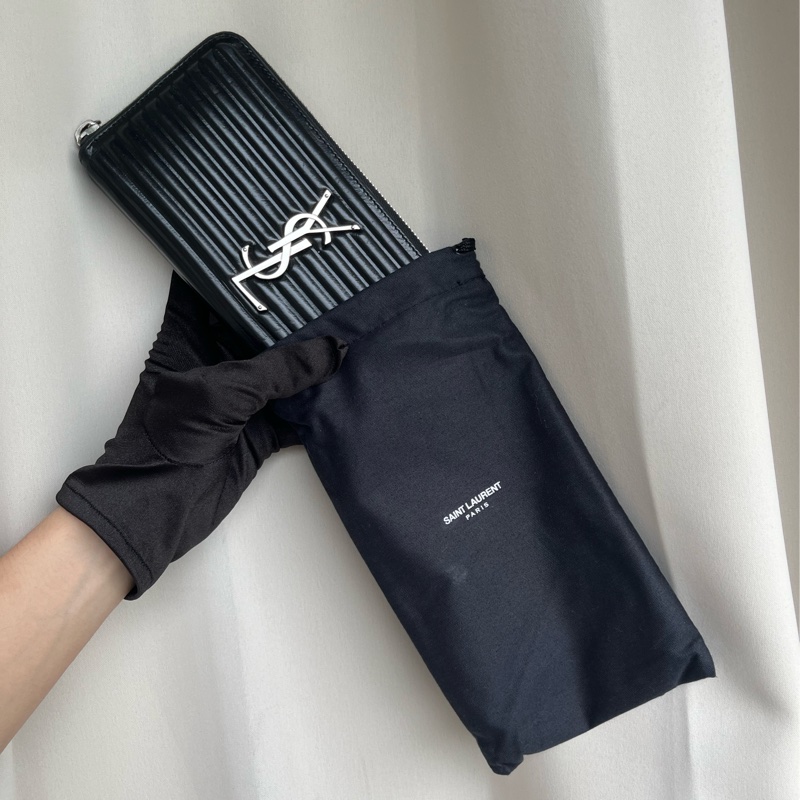 「🍖中秋檔期下殺🍖」（全配）YSL 熱門爆款 黑長夾 錢包 皮夾-26