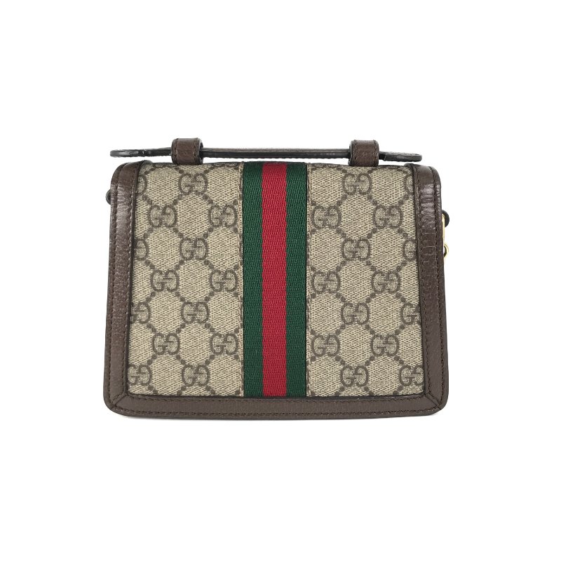 △ Gucci 古馳 Ophidia GG Mini Ebony Beige GG Canvas Calfskin Shoulder Bag 迷你烏木色米色GG帆布牛皮肩揹袋 696180 - 247014938-1