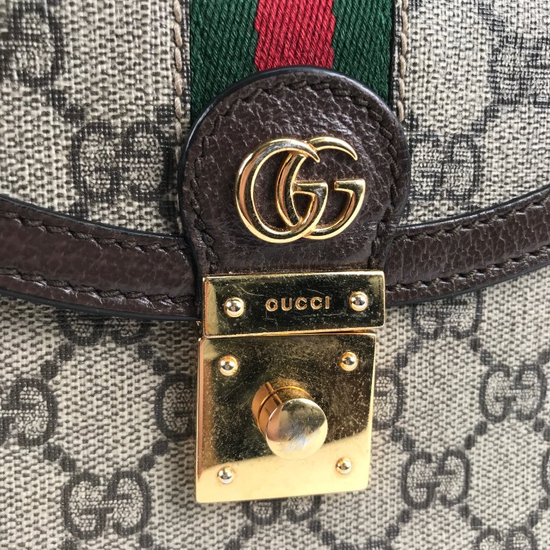 △ Gucci 古馳 Ophidia GG Mini Ebony Beige GG Canvas Calfskin Shoulder Bag 迷你烏木色米色GG帆布牛皮肩揹袋 696180 - 247014938-11