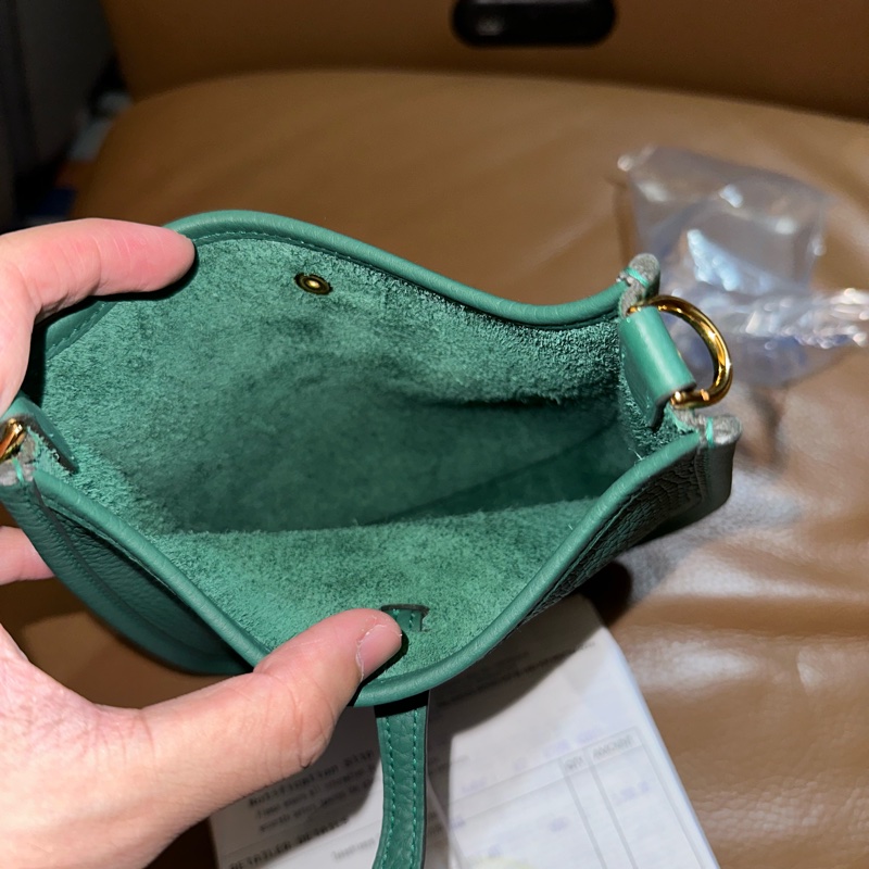 售出-Hermes mini evelyne 全新 中綠色 vert moyen-11