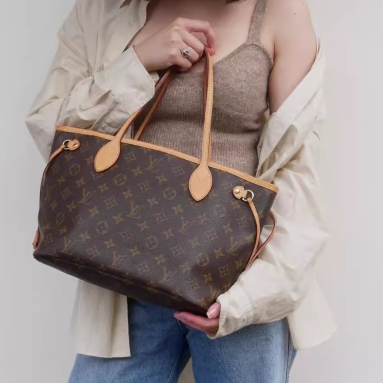 LV Neverfull PM 肩背包/手提包/托特包 M40155 85成新-0