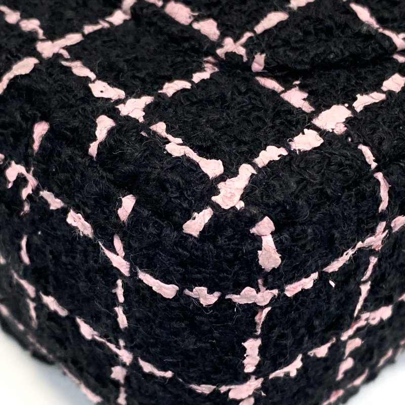 △ Chanel 香奈兒 Black Pink Tweed Check Gold-tone Metal Chain Flap Bag 黑粉色斜紋軟呢格紋金色金屬鏈條肩揹袋 AA9215 - 247015003-9