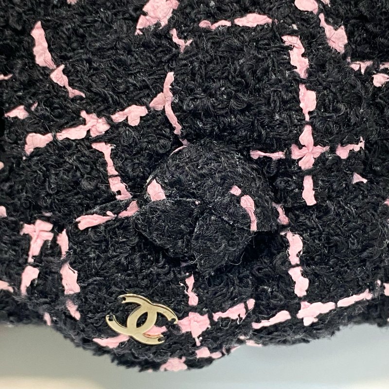 △ Chanel 香奈兒 Black Pink Tweed Check Gold-tone Metal Chain Flap Bag 黑粉色斜紋軟呢格紋金色金屬鏈條肩揹袋 AA9215 - 247015003-14