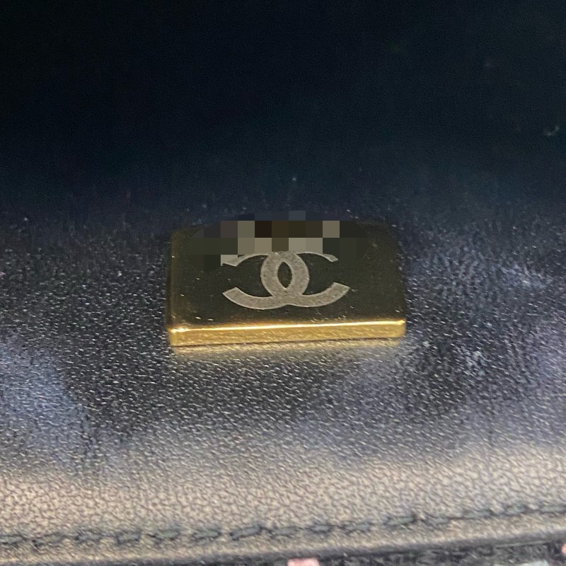 △ Chanel 香奈兒 Black Pink Tweed Check Gold-tone Metal Chain Flap Bag 黑粉色斜紋軟呢格紋金色金屬鏈條肩揹袋 AA9215 - 247015003-21