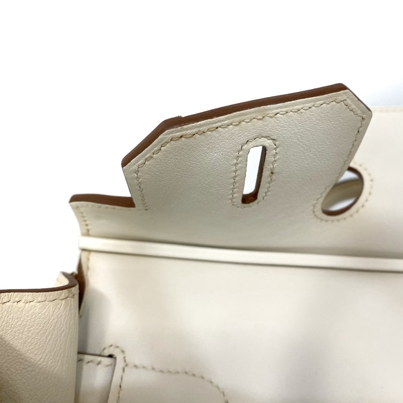 △ Hermes 愛馬仕 Birkin 30 Ghillies White Grey Swift Calfskin Palladium-plated Hardware Handbag Stamp[P] 白灰色滑面小牛皮銀扣手袋 [P]刻 - 247015365-22