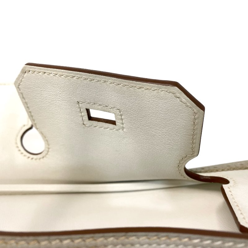 △ Hermes 愛馬仕 Birkin 30 Ghillies White Grey Swift Calfskin Palladium-plated Hardware Handbag Stamp[P] 白灰色滑面小牛皮銀扣手袋 [P]刻 - 247015365-23