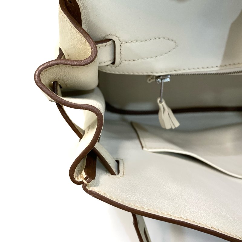 △ Hermes 愛馬仕 Birkin 30 Ghillies White Grey Swift Calfskin Palladium-plated Hardware Handbag Stamp[P] 白灰色滑面小牛皮銀扣手袋 [P]刻 - 247015365-27