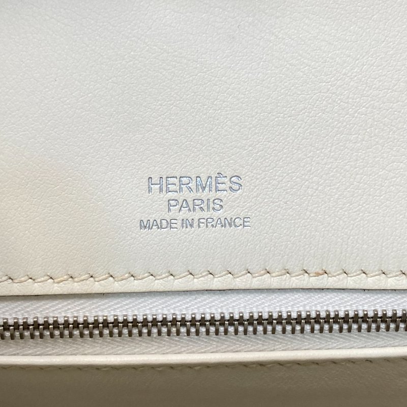△ Hermes 愛馬仕 Birkin 30 Ghillies White Grey Swift Calfskin Palladium-plated Hardware Handbag Stamp[P] 白灰色滑面小牛皮銀扣手袋 [P]刻 - 247015365-32
