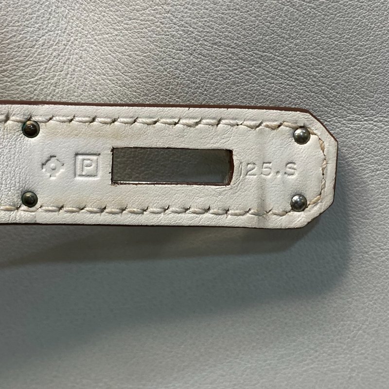 △ Hermes 愛馬仕 Birkin 30 Ghillies White Grey Swift Calfskin Palladium-plated Hardware Handbag Stamp[P] 白灰色滑面小牛皮銀扣手袋 [P]刻 - 247015365-33