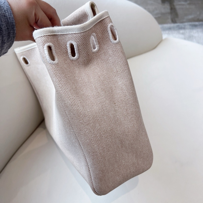 HERMES 棕拼黑帆布HERBAG31-16