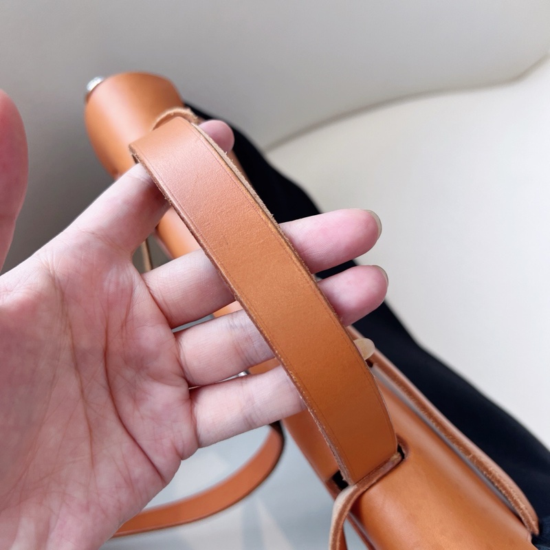 HERMES 棕拼黑帆布HERBAG31-22