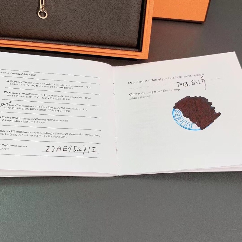 Hermes愛馬仕Kelly chaine流蘇項鍊半鑽玫瑰金st碼， 全新23年購入-7