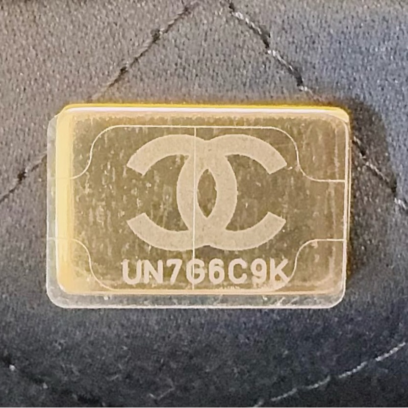 CHANEL 22BAG 稀有橫版 黑/金扣 24C-22