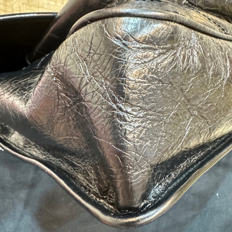 YSL NIKI復古油蠟皮 皮革中型手袋-8