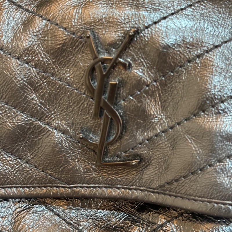 YSL NIKI復古油蠟皮 皮革中型手袋-11