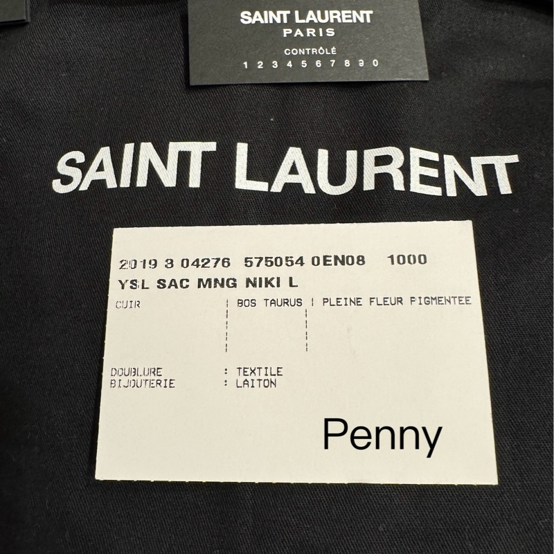 YSL NIKI復古油蠟皮 皮革中型手袋-14