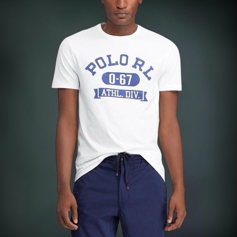 Polo Ralph Lauren custom slim fit 數字英文小白T RL短袖修身棉T 男S MEN S 170/92A