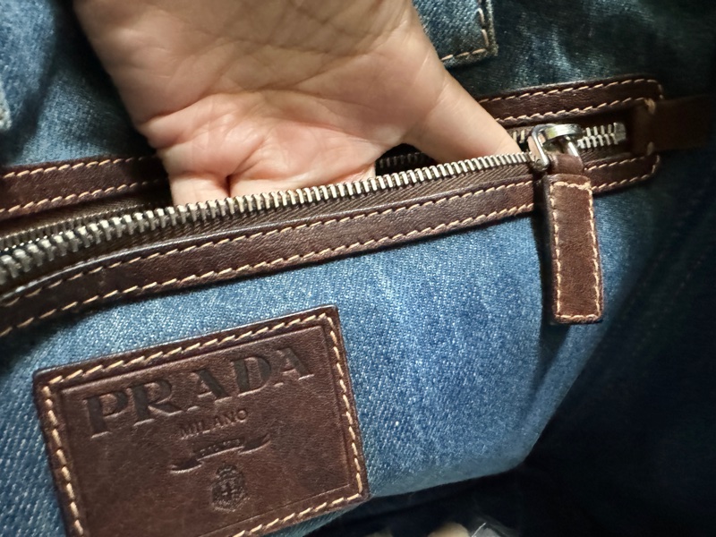 Prada牛仔托特包 (大)-4