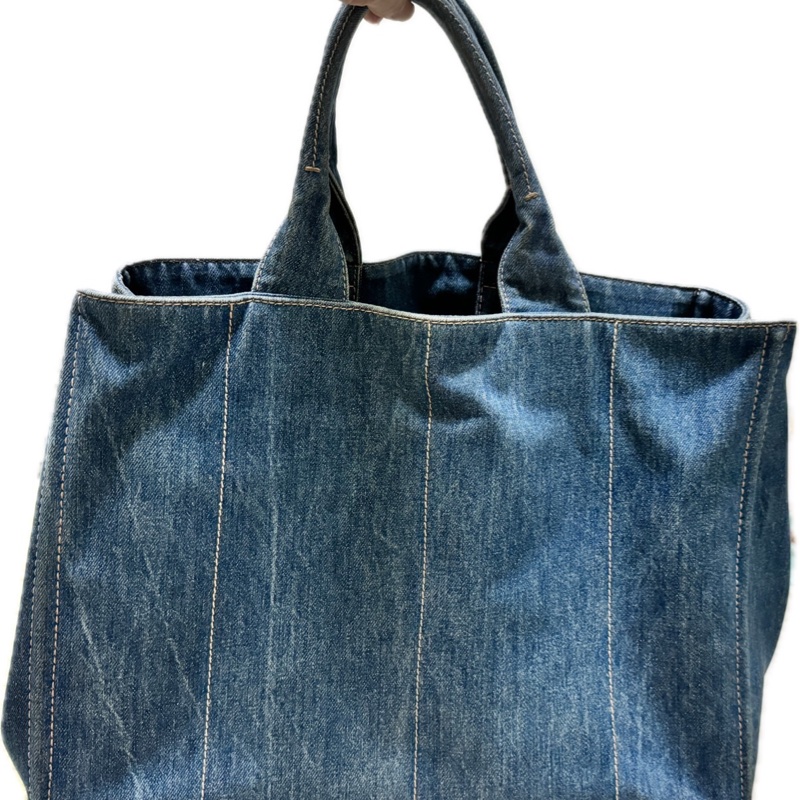 Prada牛仔托特包 (大)-7