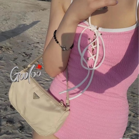 Prada hobo 奶昔白肩背包🤍全配🔥98新🆕