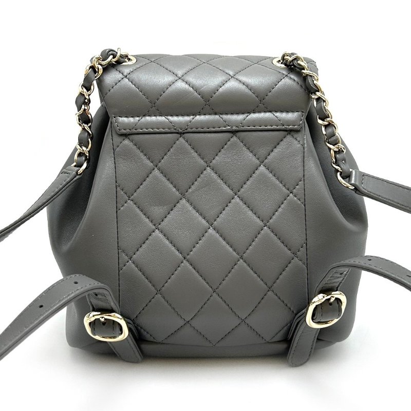 CHANEL Duma小羊皮後背包 - 灰-1