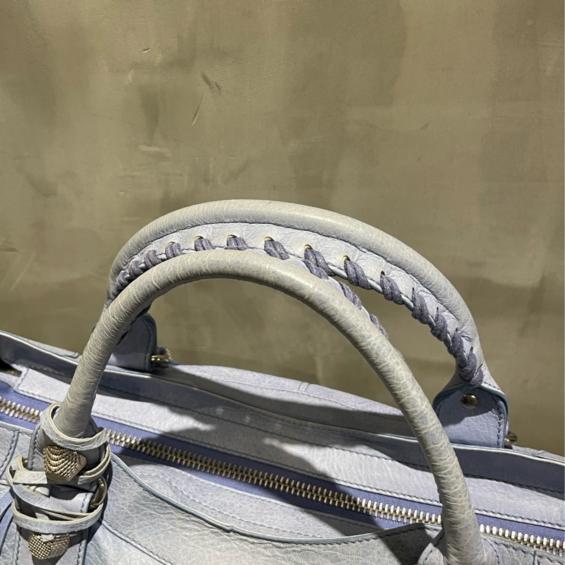 ▪️富貴選物FUGUEI▪️balenciaga 機車包 霧霾藍 city 包-2