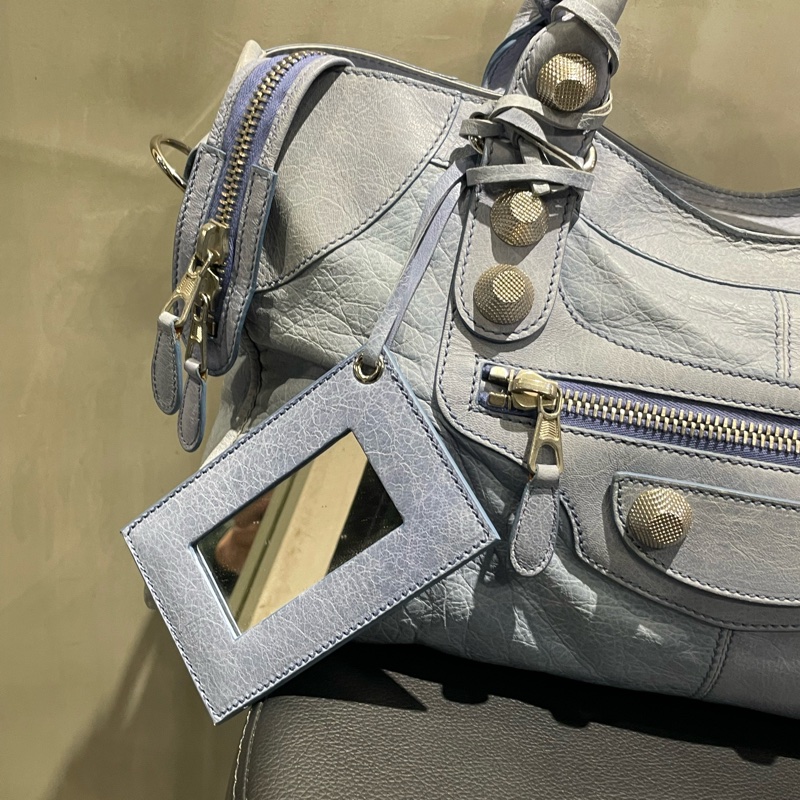 ▪️富貴選物FUGUEI▪️balenciaga 機車包 霧霾藍 city 包-8