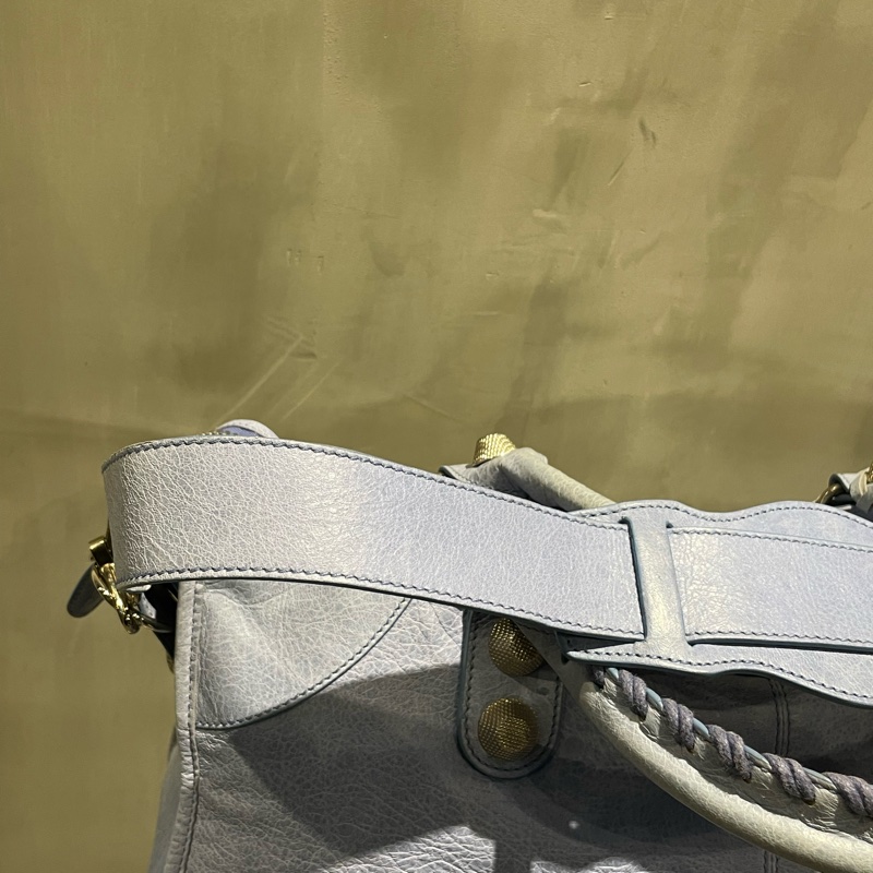 ▪️富貴選物FUGUEI▪️balenciaga 機車包 霧霾藍 city 包-13