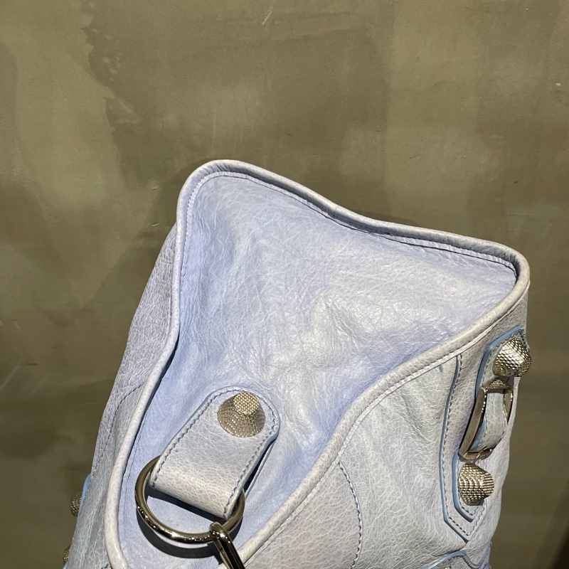 ▪️富貴選物FUGUEI▪️balenciaga 機車包 霧霾藍 city 包-19