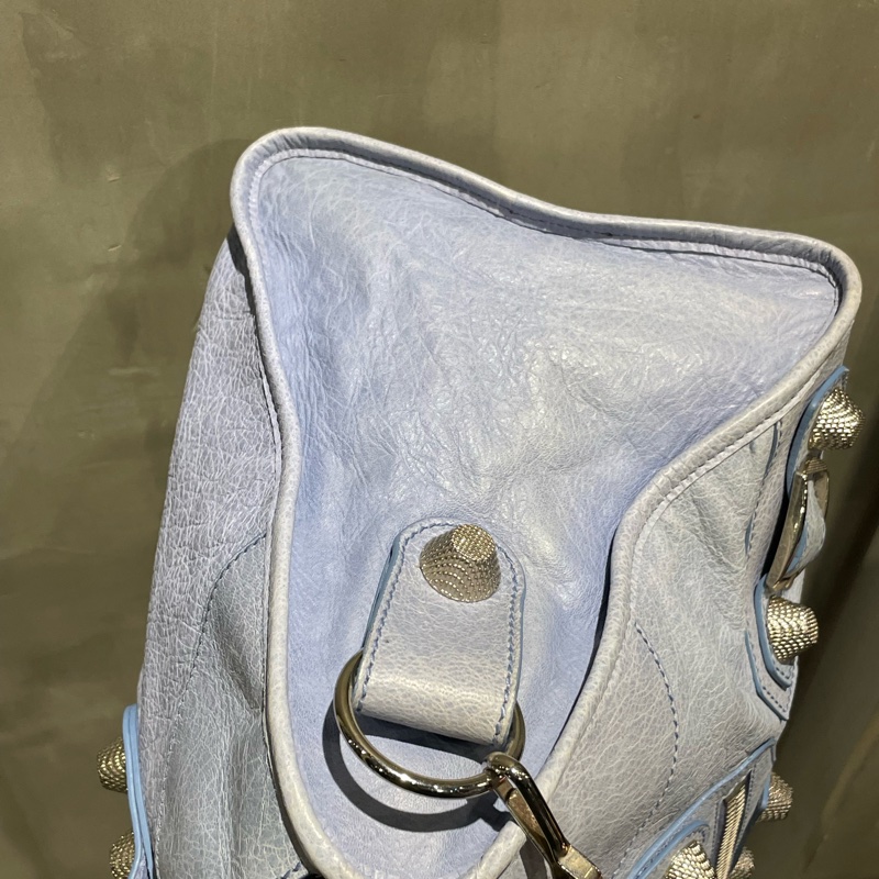 ▪️富貴選物FUGUEI▪️balenciaga 機車包 霧霾藍 city 包-20