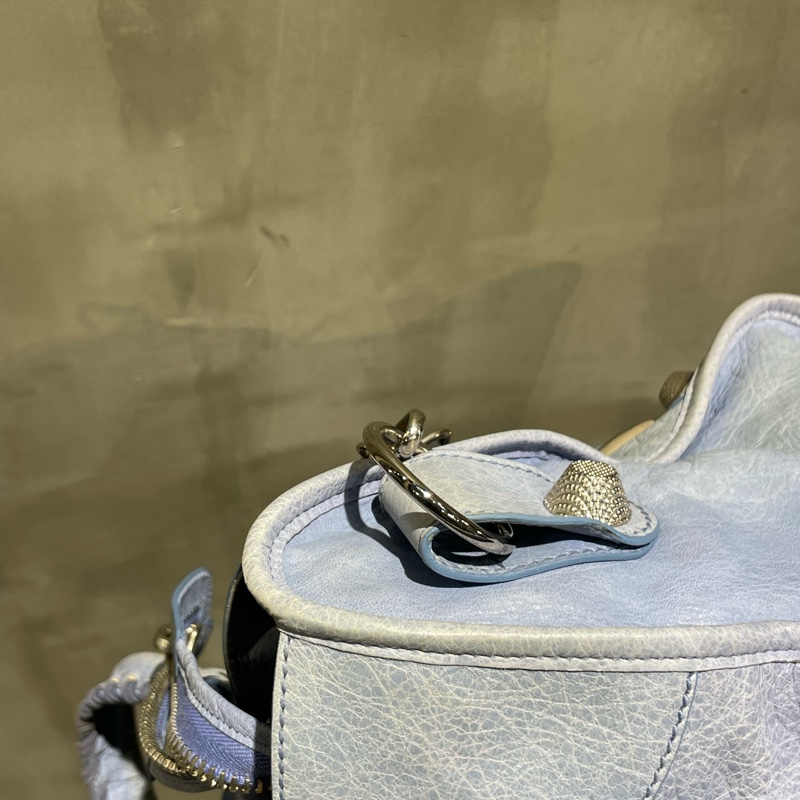 ▪️富貴選物FUGUEI▪️balenciaga 機車包 霧霾藍 city 包-22