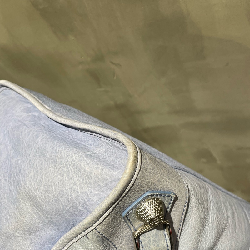 ▪️富貴選物FUGUEI▪️balenciaga 機車包 霧霾藍 city 包-25