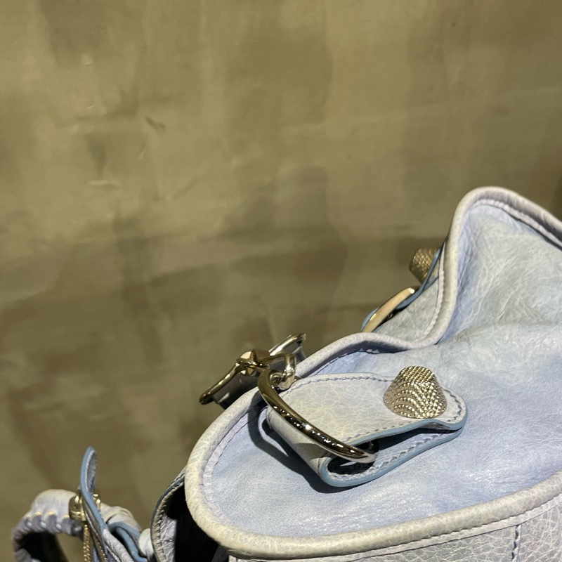 ▪️富貴選物FUGUEI▪️balenciaga 機車包 霧霾藍 city 包-26