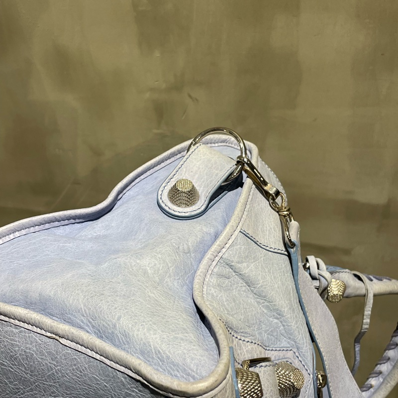 ▪️富貴選物FUGUEI▪️balenciaga 機車包 霧霾藍 city 包-27