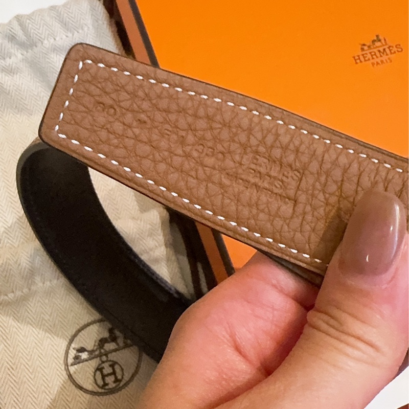 愛馬仕Hermes H皮帶釦 ＆ 雙面皮腰帶32 MM-2