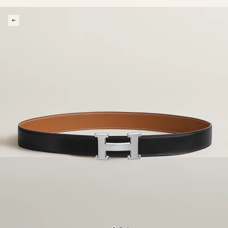 愛馬仕Hermes H皮帶釦 ＆ 雙面皮腰帶32 MM-4