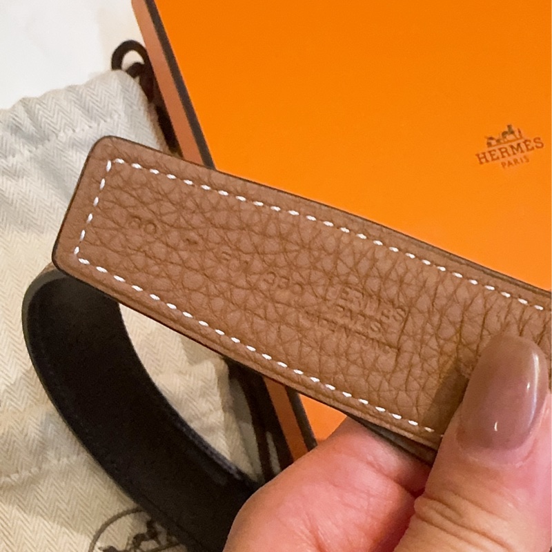 愛馬仕Hermes H皮帶釦 ＆ 雙面皮腰帶32 MM-6