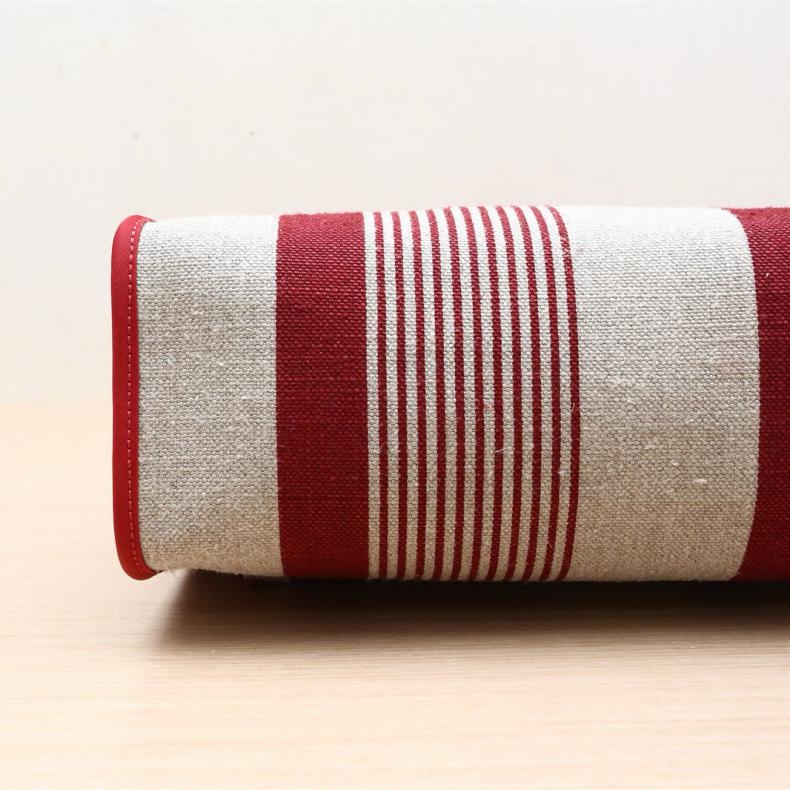 HERMES(愛馬仕) Herbag 31 57波爾多紅 帆布 D刻 銀扣 條紋拼色-3