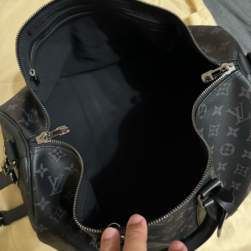 LV keepall 45 黑色帆布 9.9成新-5