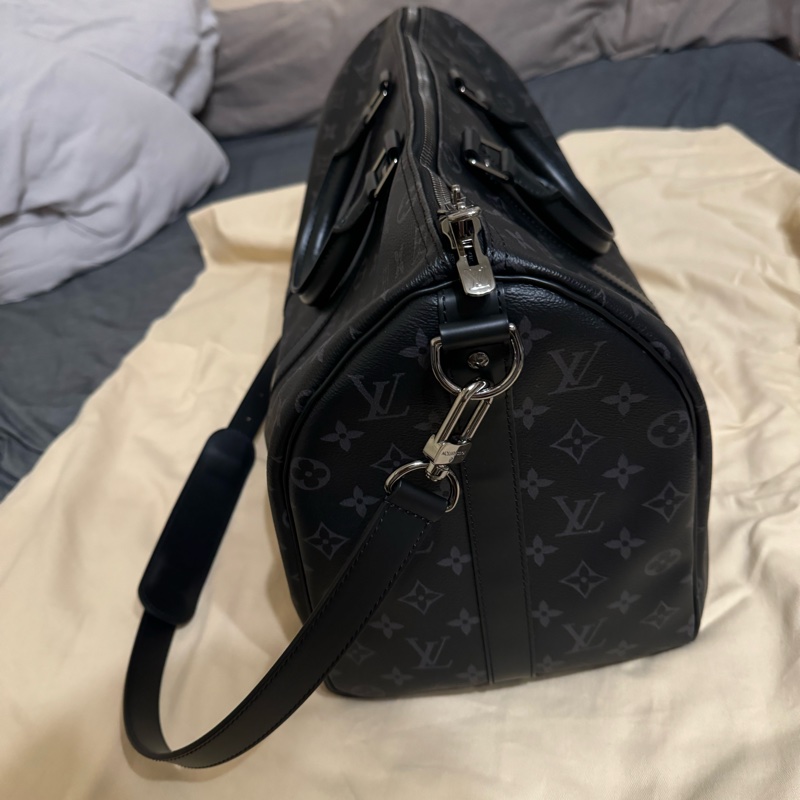 LV keepall 45 黑色帆布 9.9成新-3
