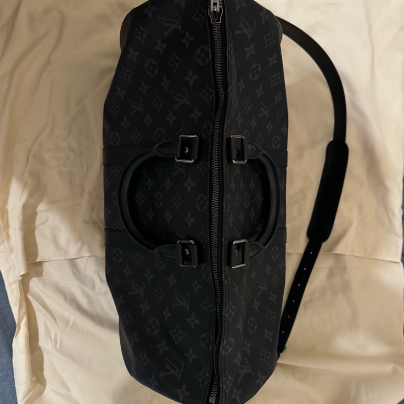 LV keepall 45 黑色帆布 9.9成新-4