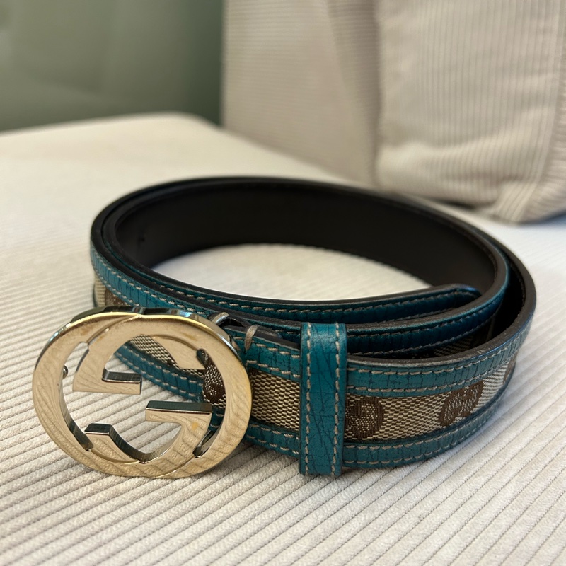 GUCCI經典雙G logo腰帶-1