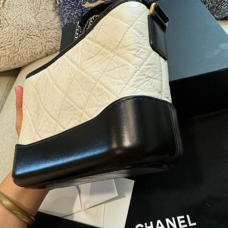 Chanel 香奈兒 小號流浪包 最美的黑白配色 全套含證-7