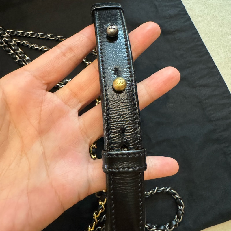 Chanel 香奈兒 小號流浪包 最美的黑白配色 全套含證-9